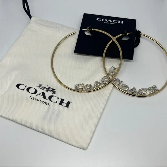 Coach hoop earrings - Picture 3 of 3